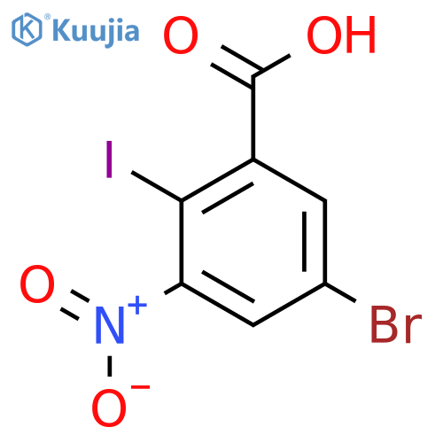 5-Bromo-2-iodo-3-nitrobenzoic acid structure