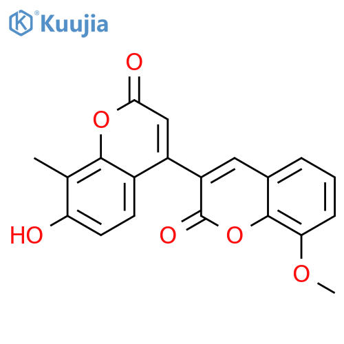 [3,4'-BI-2H-1-BENZOPYRAN]-2,2'-DIONE, 7'-HYDROXY-8-METHOXY-8'-METHYL- structure