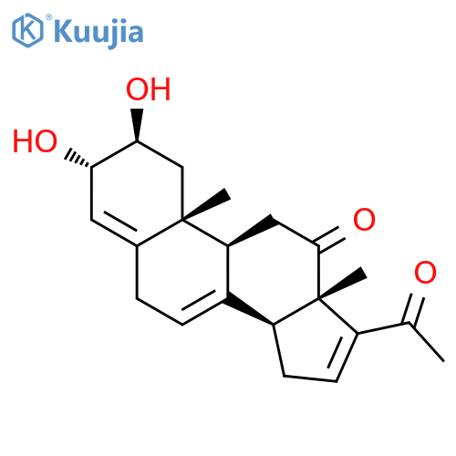 Pregna-4,7,16-triene-12,20-dione, 2,3-dihydroxy-, (2b,3a)- structure