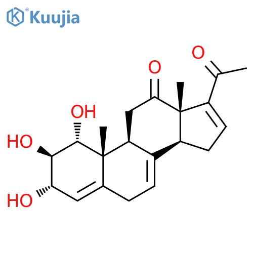 Pregna-4,7,16-triene-12,20-dione, 1,2,3-trihydroxy-, (1a,2b,3a)- structure