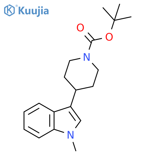 1-Piperidinecarboxylic acid, 4-(1-methyl-1H-indol-3-yl)-,1,1-dimethylethyl ester structure