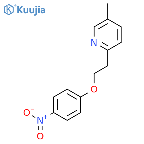 PYRIDINE, 5-METHYL-2-[2-(4-NITROPHENOXY)ETHYL]- structure