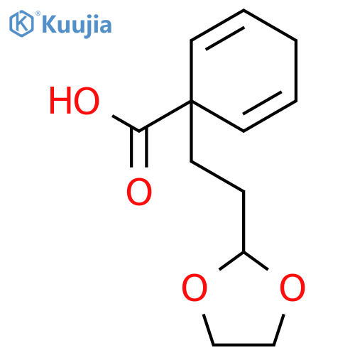2,5-Cyclohexadiene-1-carboxylic acid, 1-[2-(1,3-dioxolan-2-yl)ethyl]- structure