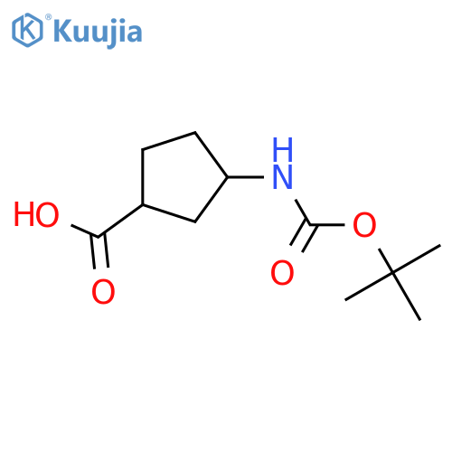 3-((Tert-Butoxycarbonyl)amino)cyclopentanecarboxylic acid structure