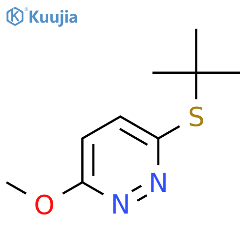PYRIDAZINE, 3-[(1,1-DIMETHYLETHYL)THIO]-6-METHOXY- structure