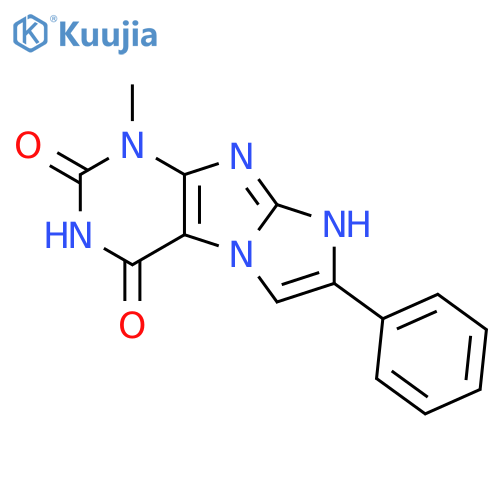 1-methyl-7-phenyl-1H,2H,3H,4H,8H-imidazo1,2-gpurine-2,4-dione structure