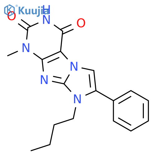 8-butyl-1-methyl-7-phenyl-1H-imidazo[2,1-f]purine-2,4(3H,8H)-dione structure