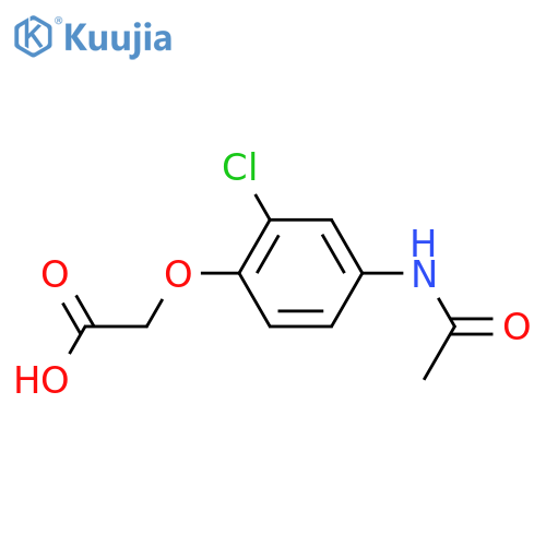2-(2-chloro-4-acetamidophenoxy)acetic acid structure