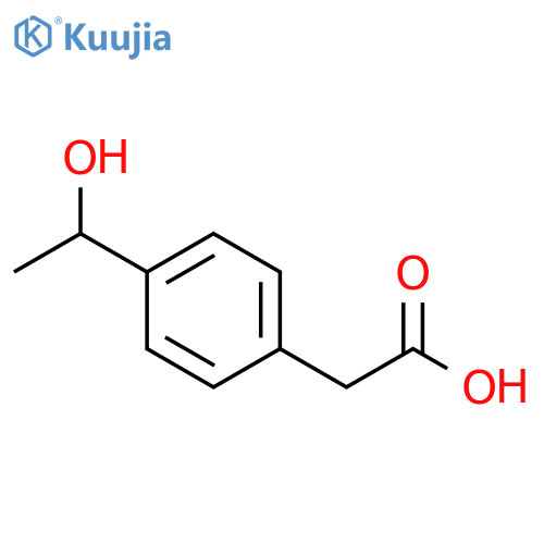 Benzeneacetic acid, 4-(1-hydroxyethyl)- structure