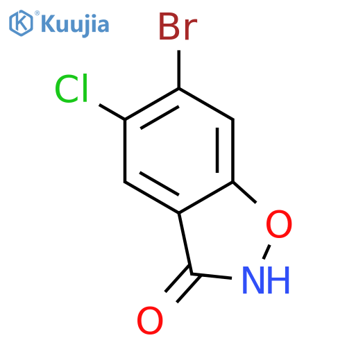 6-Bromo-5-chloro-1,2-benzoxazol-3-ol structure