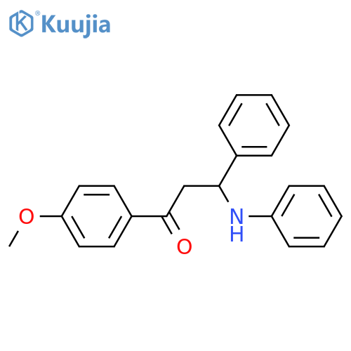 1-Propanone, 1-(4-methoxyphenyl)-3-phenyl-3-(phenylamino)- structure