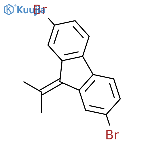 9H-FLUORENE, 2,7-DIBROMO-9-(1-METHYLETHYLIDENE)- structure