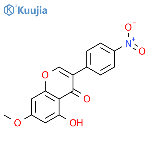 4H-1-Benzopyran-4-one, 5-hydroxy-7-methoxy-3-(4-nitrophenyl)- structure