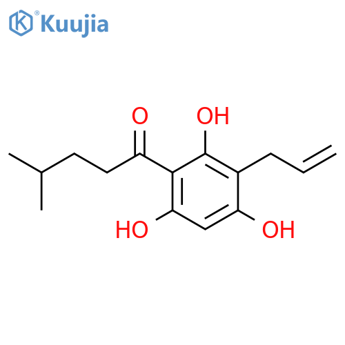 1-Pentanone, 4-methyl-1-[2,4,6-trihydroxy-3-(2-propenyl)phenyl]- structure