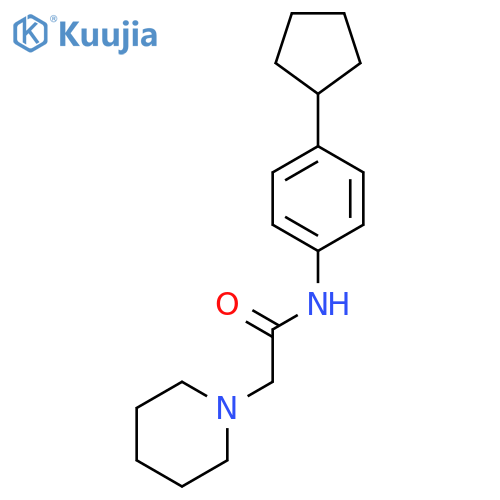 1-Piperidineacetamide, N-(4-cyclopentylphenyl)- structure