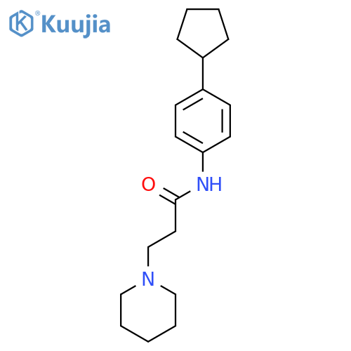 1-Piperidinepropanamide, N-(4-cyclopentylphenyl)- structure