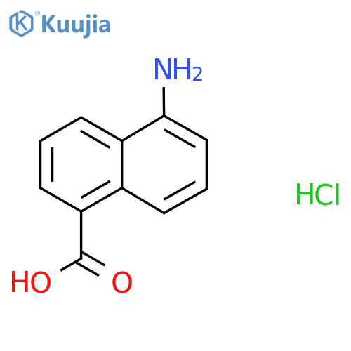 5-aminonaphthalene-1-carboxylic acid hydrochloride structure