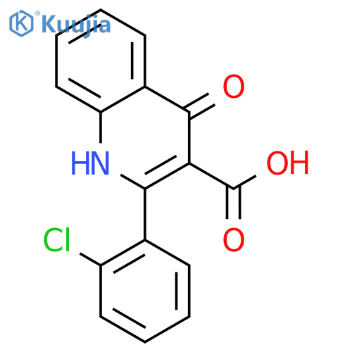 2-(2-Chlorophenyl)-4-hydroxyquinoline-3-carboxylic acid structure