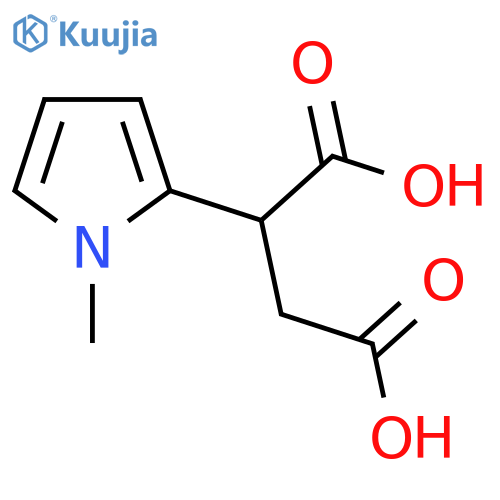 2-(1-methyl-1H-pyrrol-2-yl)butanedioic acid structure