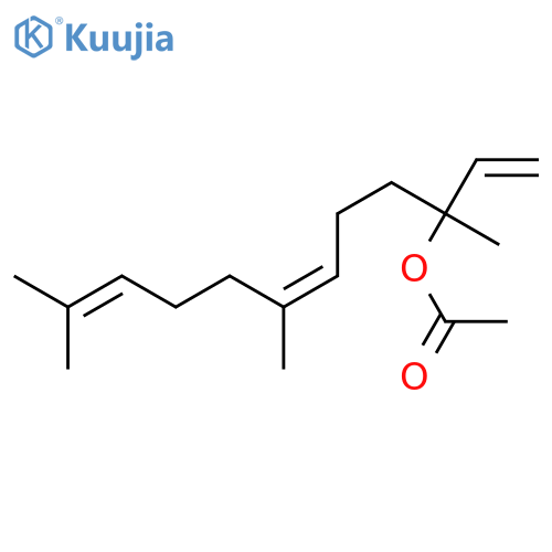 1,6,10-Dodecatrien-3-ol, 3,7,11-trimethyl-, acetate, (6E)- structure