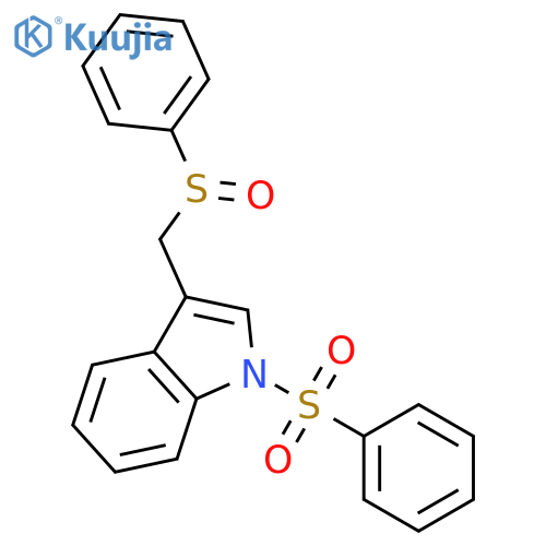 1H-INDOLE, 3-[(PHENYLSULFINYL)METHYL]-1-(PHENYLSULFONYL)- structure