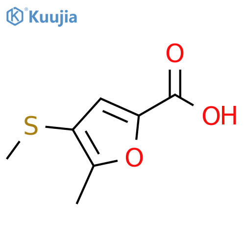 5-methyl-4-(methylsulfanyl)furan-2-carboxylic acid structure