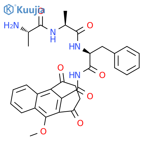 L-Phenylalaninamide,N-(3-carboxy-1-oxopropyl)-L-alanyl-L-alanyl-N-(4-methoxy-2-naphthalenyl)- (9CI) structure