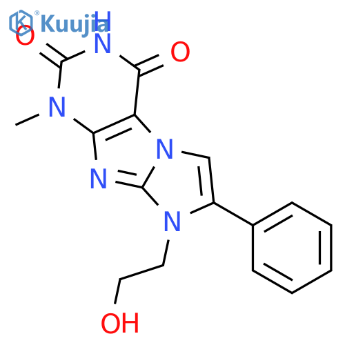 8-(2-hydroxyethyl)-1-methyl-7-phenyl-1H-imidazo[2,1-f]purine-2,4(3H,8H)-dione structure