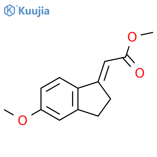 methyl 2-(1E)-5-methoxy-2,3-dihydro-1H-inden-1-ylideneacetate structure