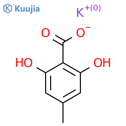 2,6-Dihydroxy-4-methylbenzoic acid potassium salt structure