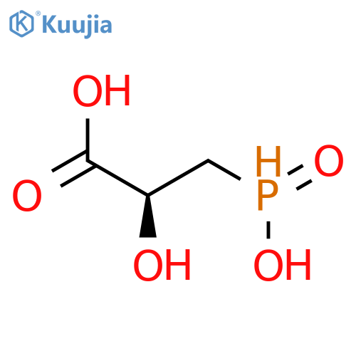 Propanoic acid, 2-hydroxy-3-(hydroxyphosphinyl)-, (2S)- structure