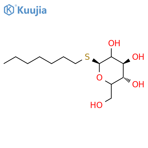 n-Heptyl β-D-thioglucoside structure