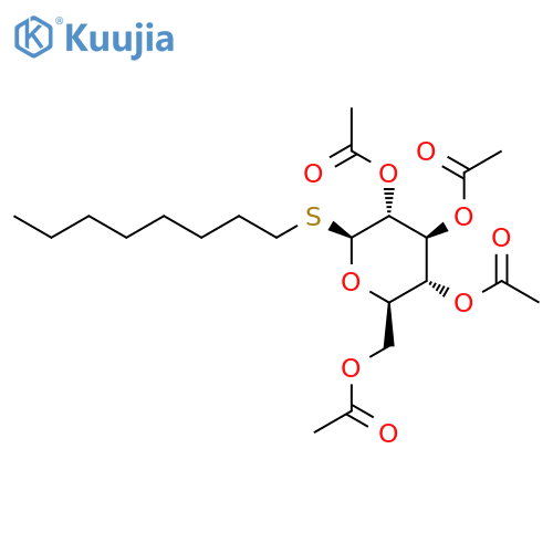 Octyl Tetra-2,3,4,6-O-acetyl-b-D-thioglucopyranoside structure
