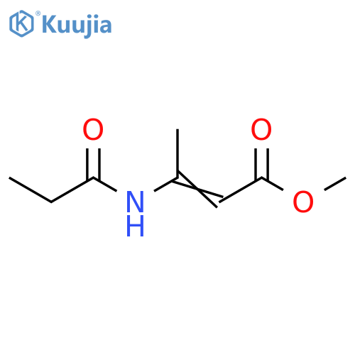 2-Butenoic acid,3-[(1-oxopropyl)amino]-, methyl ester structure