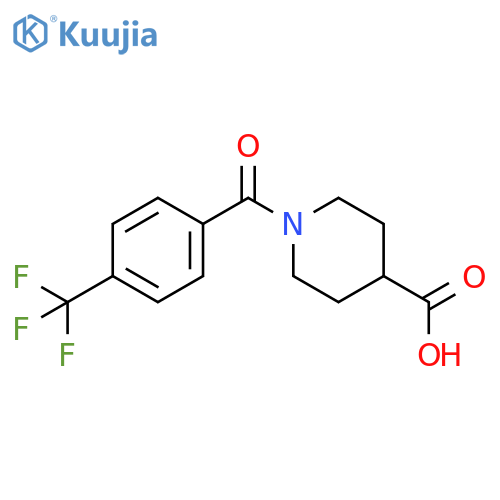 1-4-(Trifluoromethyl)benzoylpiperidine-4-carboxylic acid structure