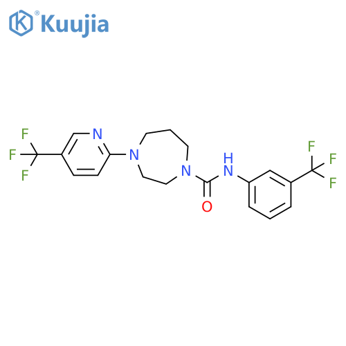 1H-1,4-Diazepine-1-carboxamide,hexahydro-N-[3-(trifluoromethyl)phenyl]-4-[5-(trifluoromethyl)-2-pyridinyl]- structure