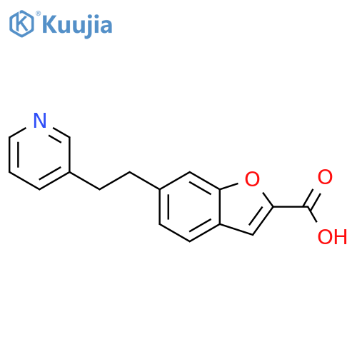 2-Benzofurancarboxylic acid, 6-[2-(3-pyridinyl)ethyl]- structure