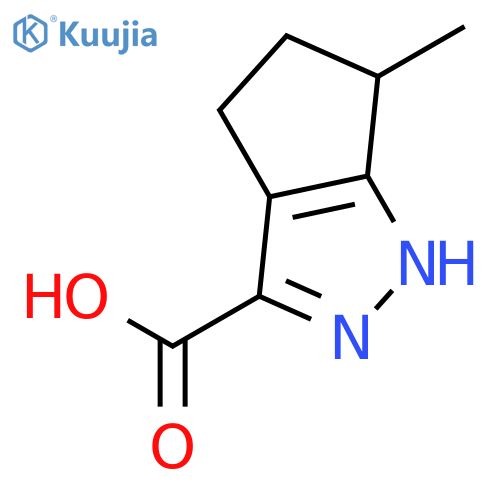 6-methyl-1H,4H,5H,6H-cyclopenta[c]pyrazole-3-carboxylic acid structure