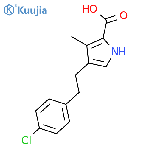 1H-Pyrrole-2-carboxylic acid, 4-[2-(4-chlorophenyl)ethyl]-3-methyl- structure