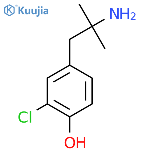 4-(2-amino-2-methylpropyl)-2-chlorophenol structure