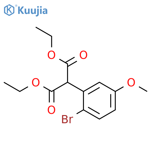 PROPANEDIOIC ACID, (2-BROMO-5-METHOXYPHENYL)-, DIETHYL ESTER structure