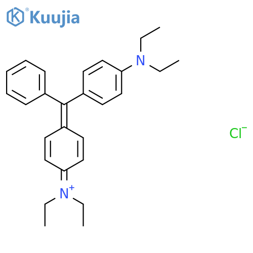 (4-((4-(Diethylamino)phenyl)phenylmethylene)-2,5-cyclohexadien-1-ylidene)diethylammonium chloride structure