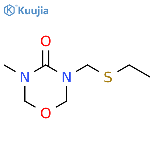 4H-1,3,5-Oxadiazin-4-one, 3-[(ethylthio)methyl]tetrahydro-5-methyl- structure