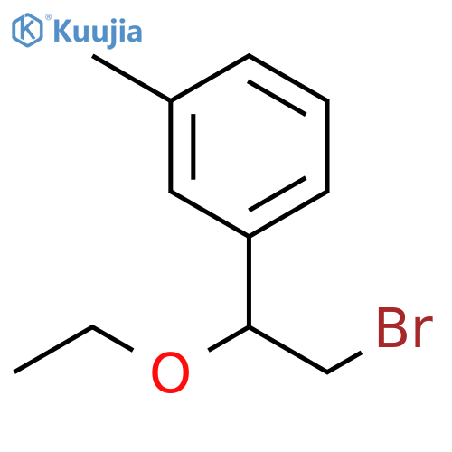 1-(2-bromo-1-ethoxyethyl)-3-methylbenzene structure