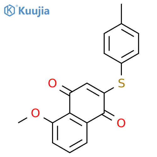 1,4-NAPHTHALENEDIONE, 5-METHOXY-2-[(4-METHYLPHENYL)THIO]- structure
