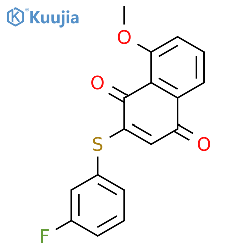 1,4-NAPHTHALENEDIONE, 2-[(3-FLUOROPHENYL)THIO]-8-METHOXY- structure