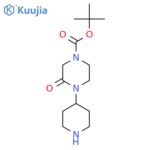tert-butyl 3-oxo-4-(piperidin-4-yl)piperazine-1-carboxylate structure
