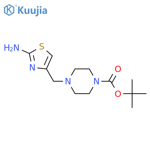 tert-butyl 4-(2-amino-1,3-thiazol-4-yl)methylpiperazine-1-carboxylate structure