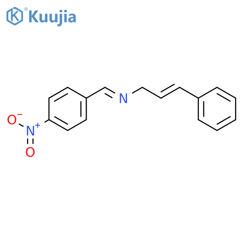 2-Propen-1-amine, N-[(4-nitrophenyl)methylene]-3-phenyl-, (2E)- structure
