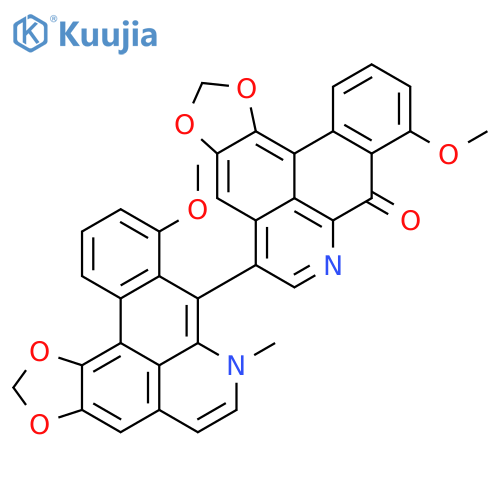 9,9'-dimethoxy-7'-methyl-7'H,8H-5,8'-bi[1,3]benzodioxolo[6,5,4-de]benzo[g]quinolin-8-one structure